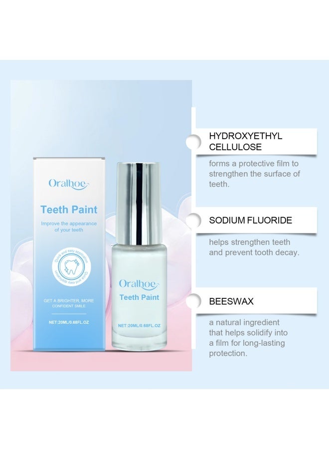 ORALHOE White Tooth Paint,Instant Teeth Whitening Paint,No Streak,Safe,Long Last Tooth Makeup - Image 4